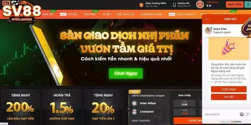 Tỷ lệ hoa hồng đại lý tại SV88 siêu hấp dẫn