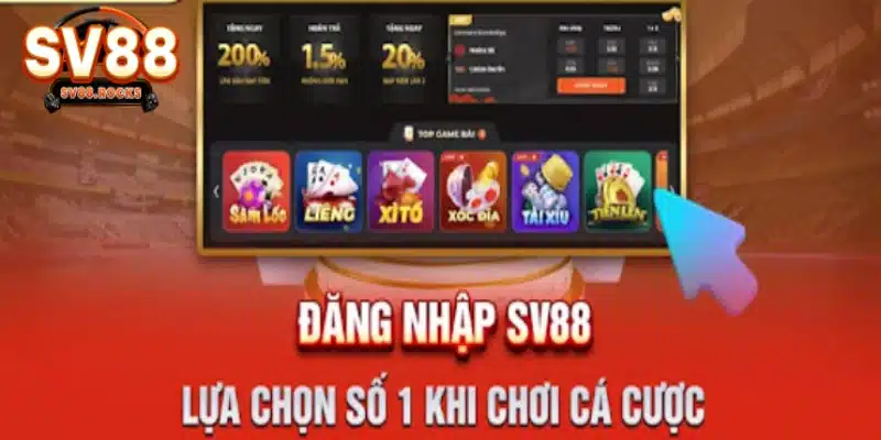 Các bước đăng nhập vào SV88 nhanh cho người chơi